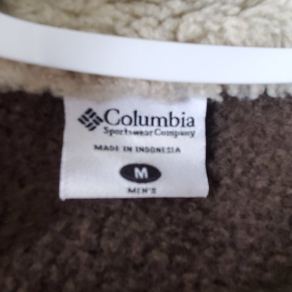 Men's Columbia 1/4 Zip Fleece Pullover Brown Size Medium - Picture 4 of 4